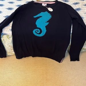 Pink Pineapple Seahorse Sweater size S